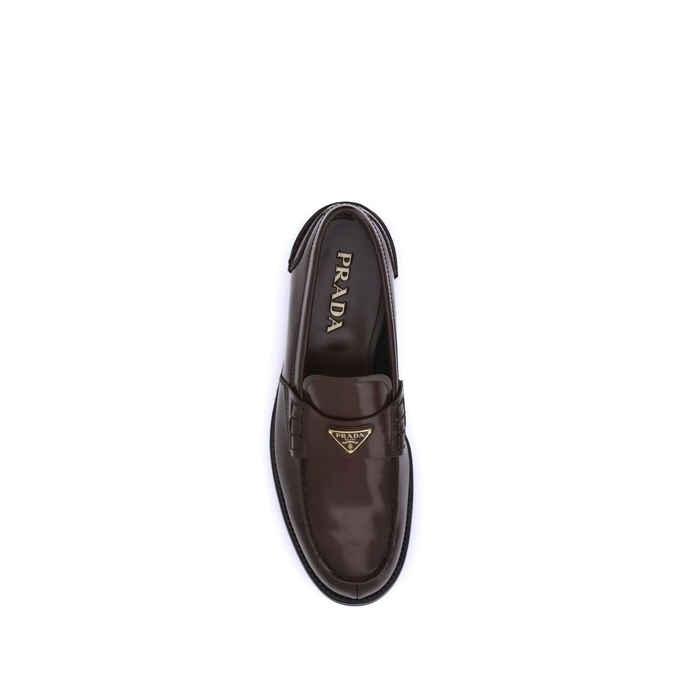 Brown Calf Leather Bos Taurus Slip - On Loafers - TIZZIL