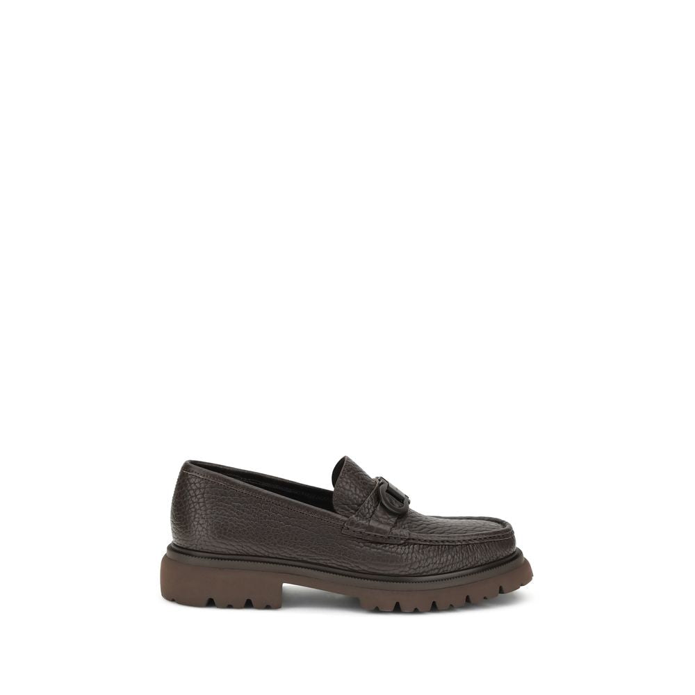 Brown Calf Leather Bos Taurus Slip - On Loafers - TIZZIL