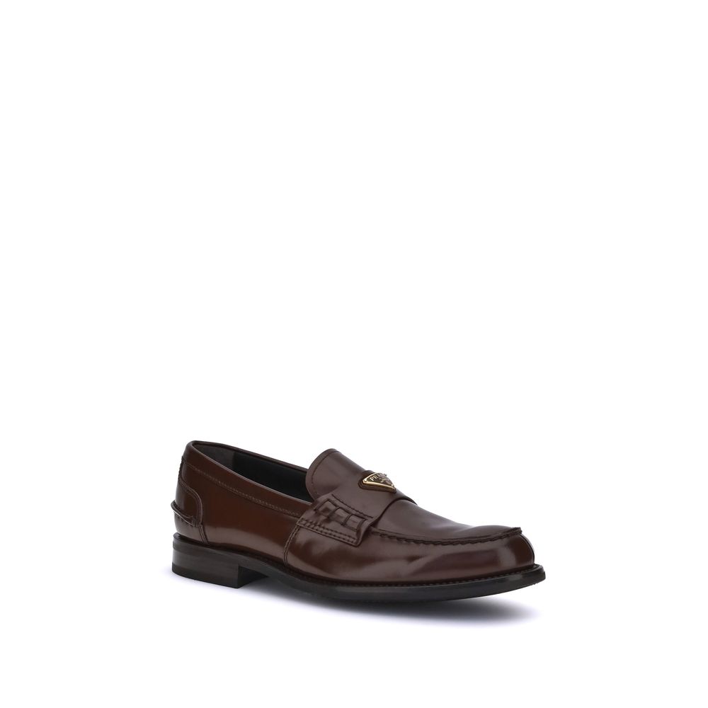 Brown Calf Leather Bos Taurus Slip - On Loafers - TIZZIL
