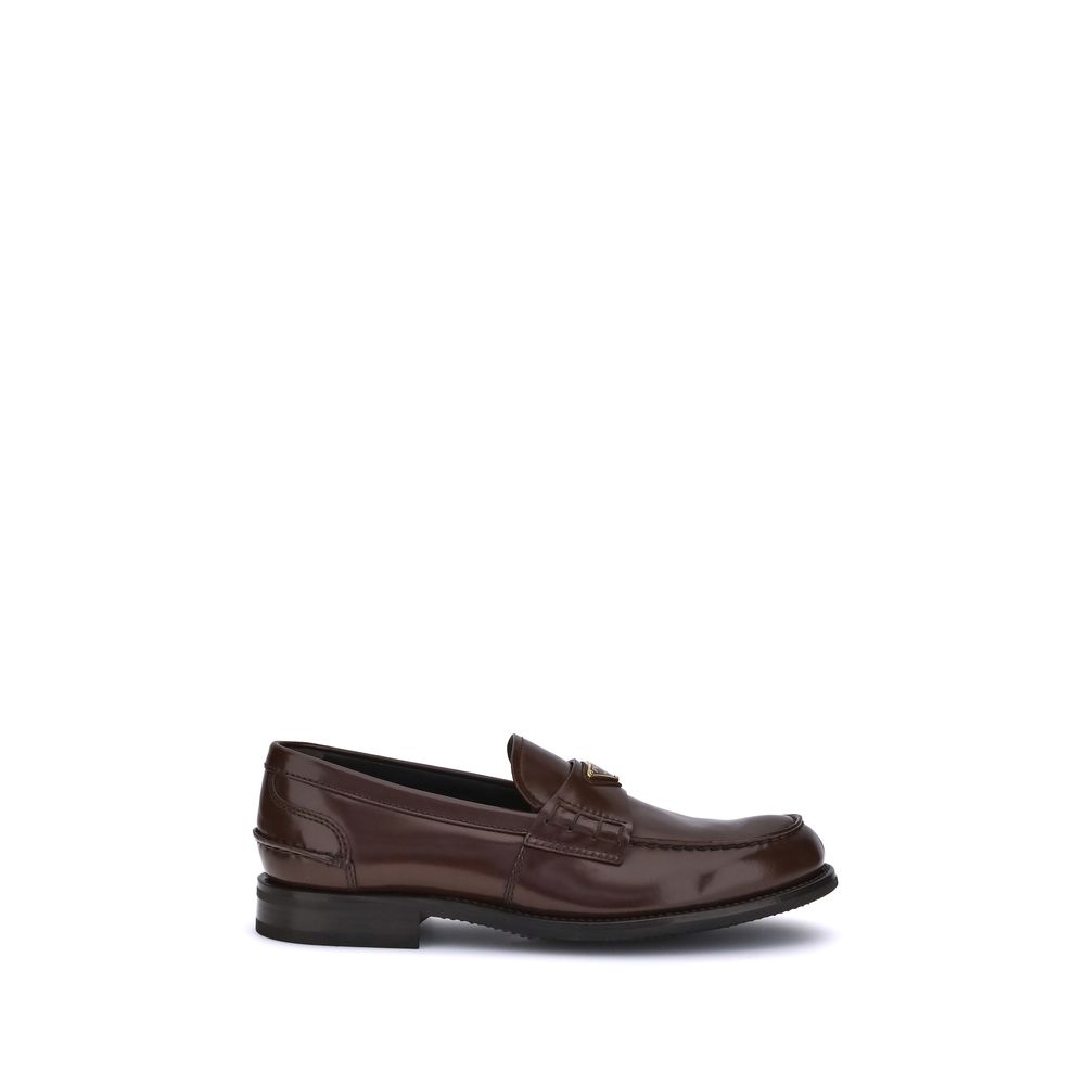 Brown Calf Leather Bos Taurus Slip - On Loafers - TIZZIL
