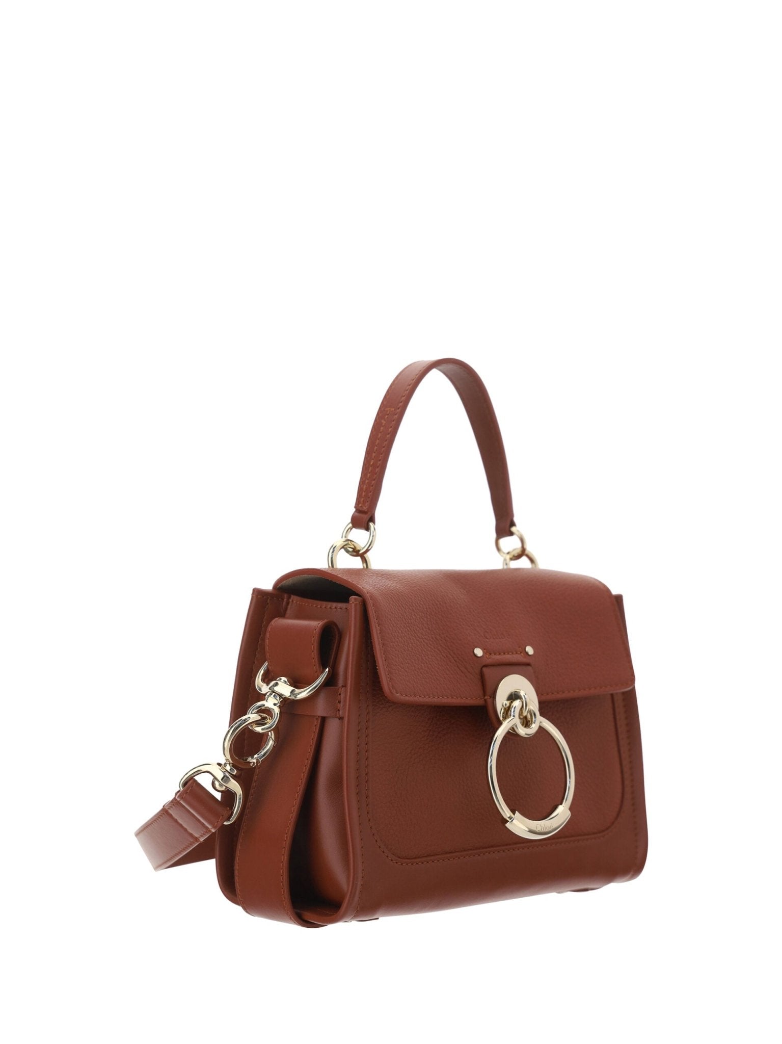 Brown Calf Leather Tess Handbag - TIZZIL
