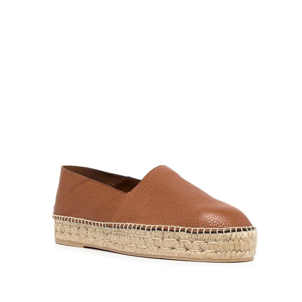 Brown Calfskin Espadrilles - TIZZIL
