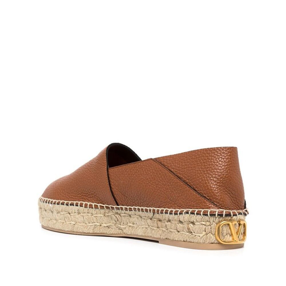 Brown Calfskin Espadrilles - TIZZIL