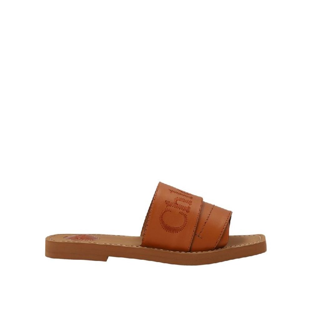 Brown Calfskin Sandals - TIZZIL