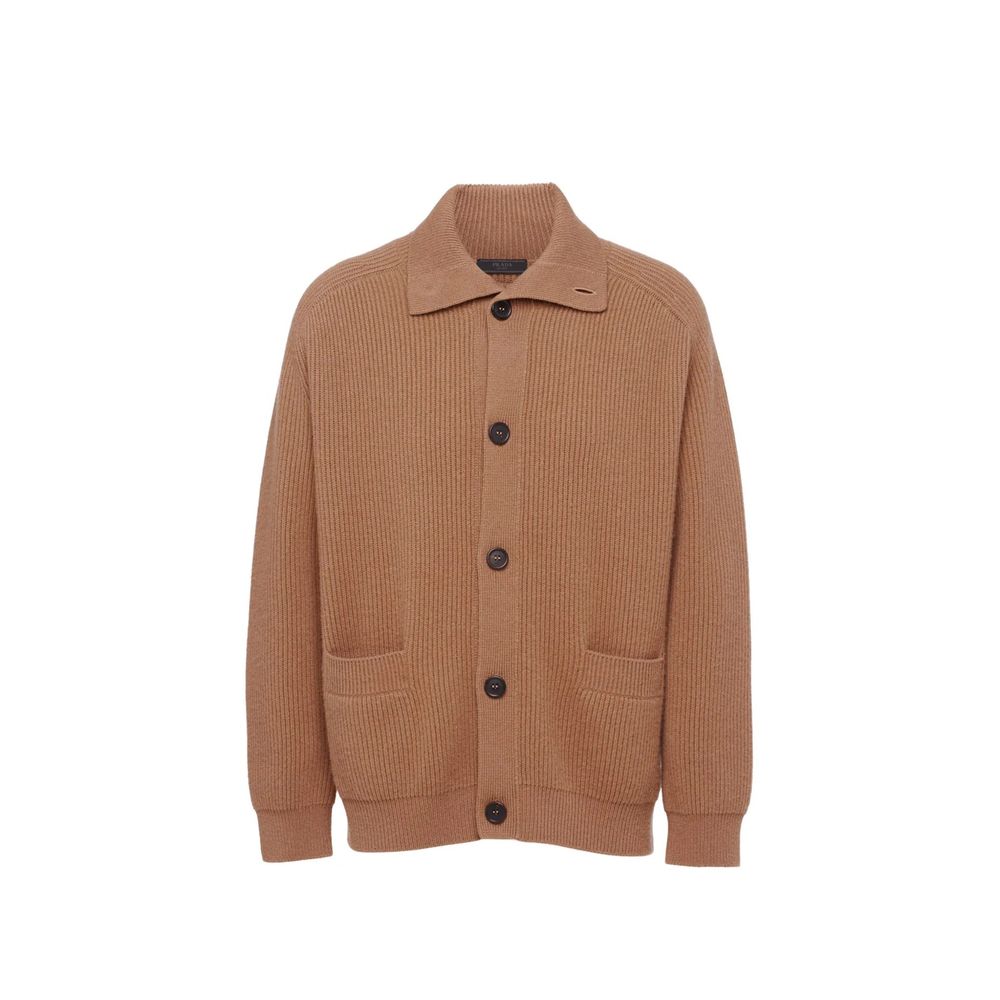 Brown Cashmere Cardigan - TIZZIL