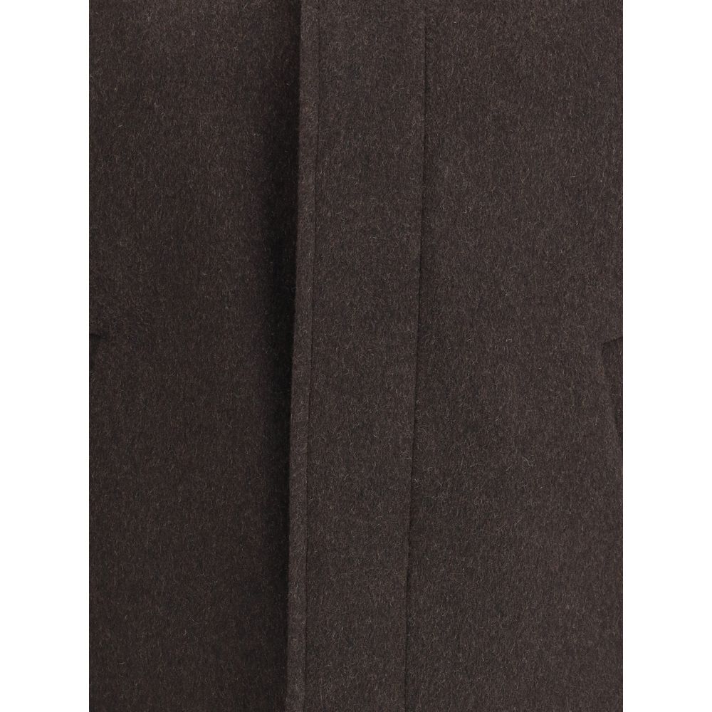 Brown Cashmere Coat - TIZZIL