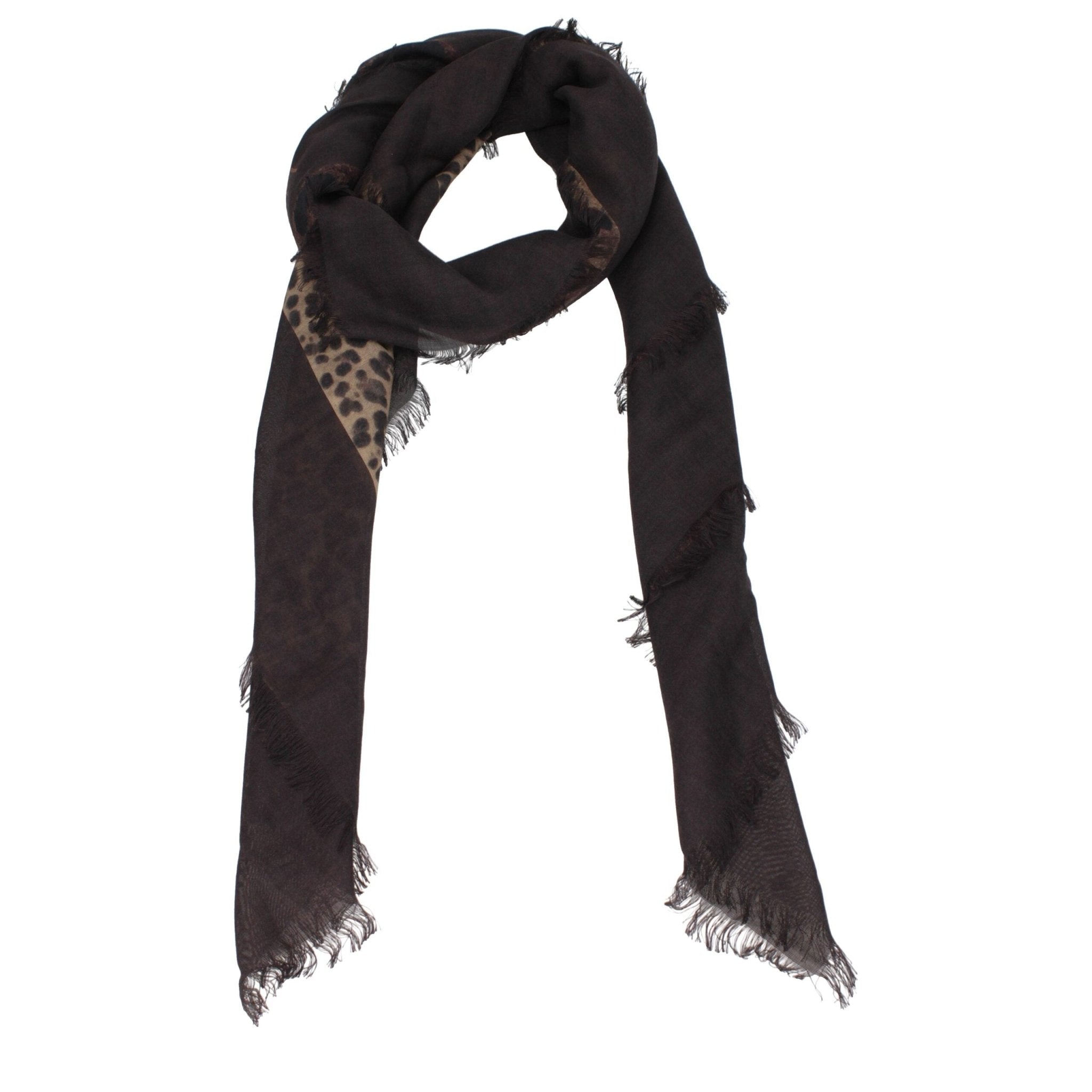 Brown Cashmere Foulard - TIZZIL