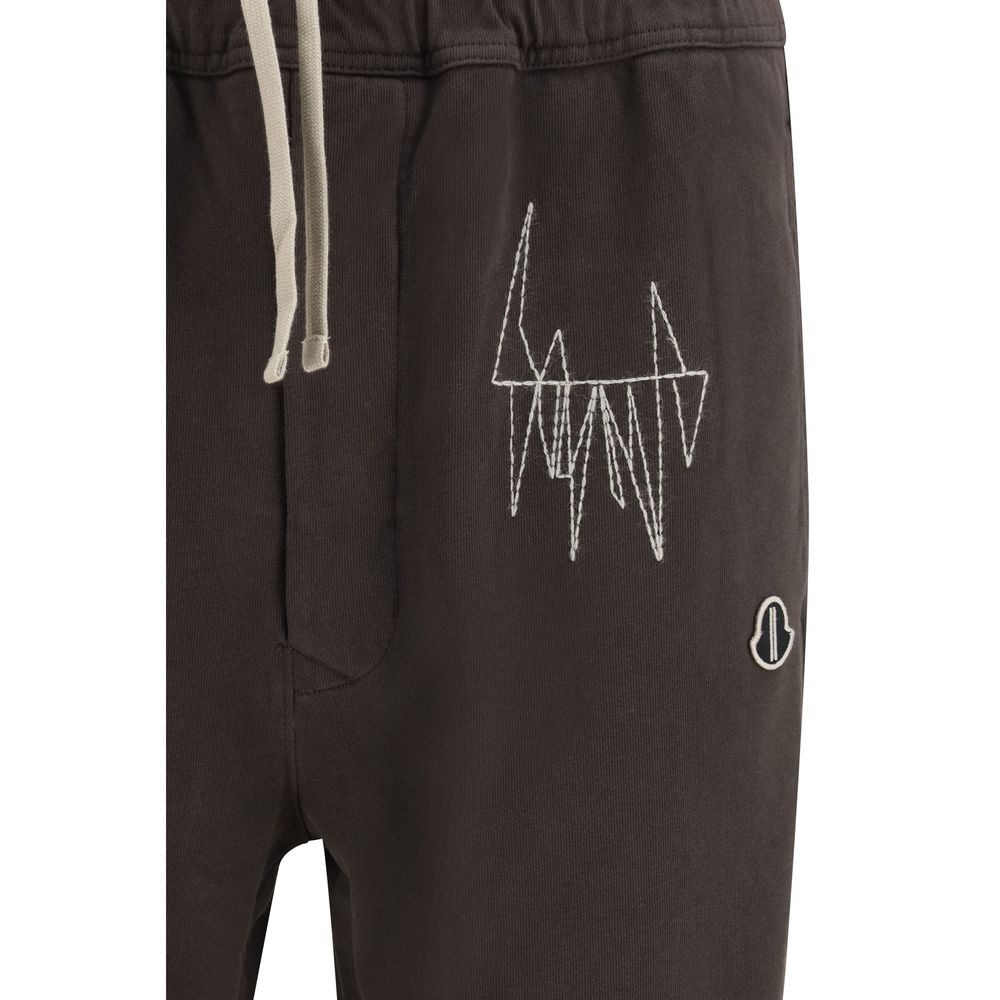 Brown Cotton Athletic Pants - TIZZIL