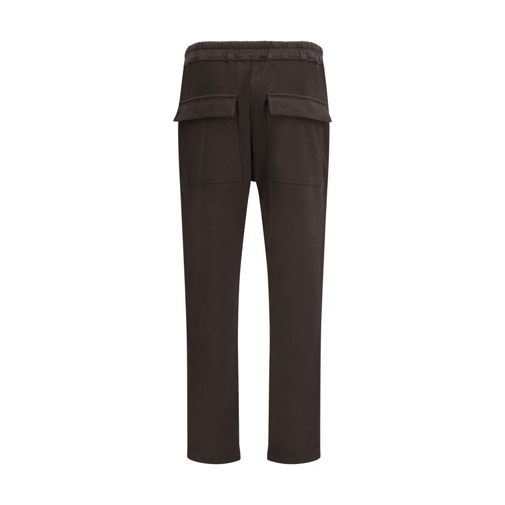 Brown Cotton Athletic Pants - TIZZIL