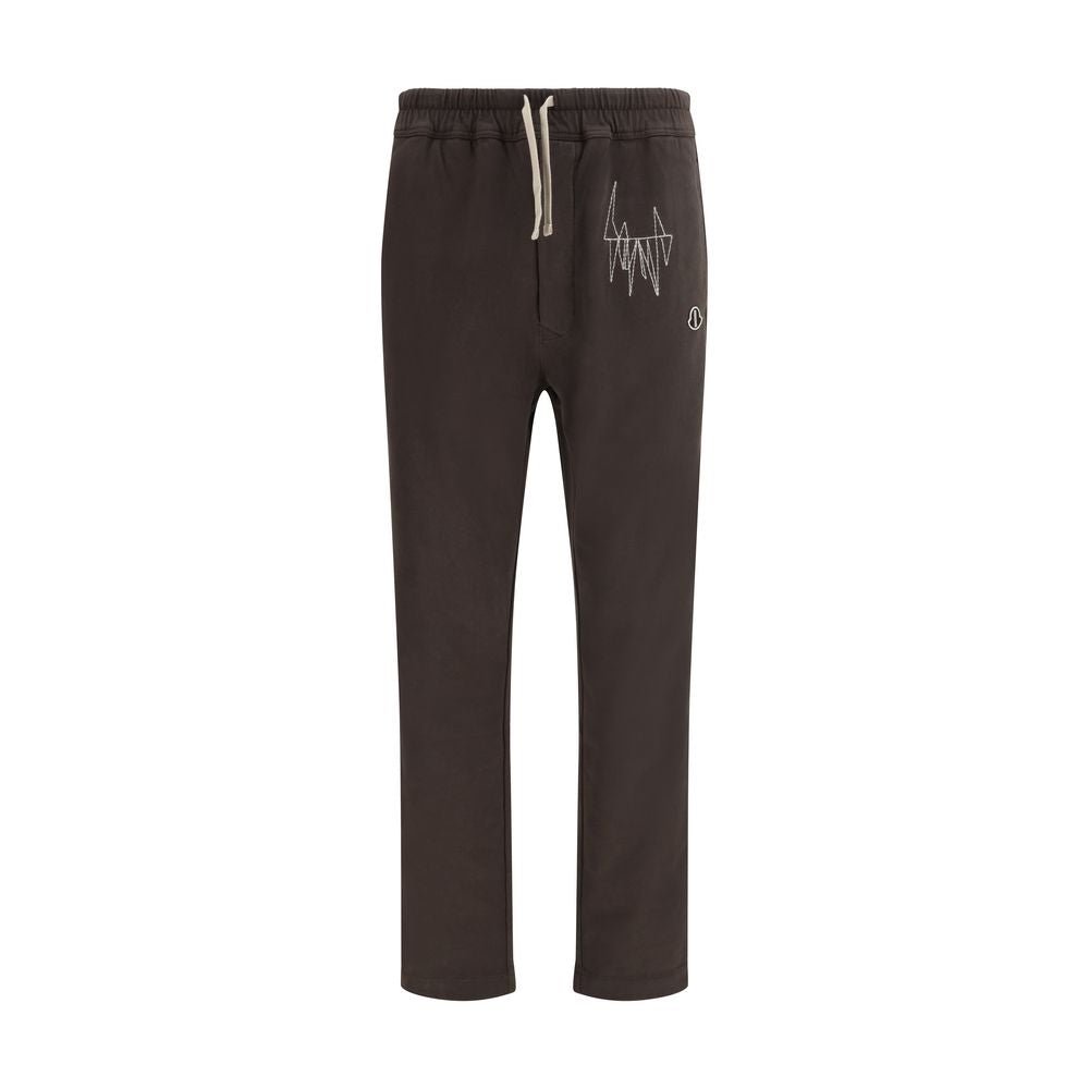 Brown Cotton Athletic Pants - TIZZIL
