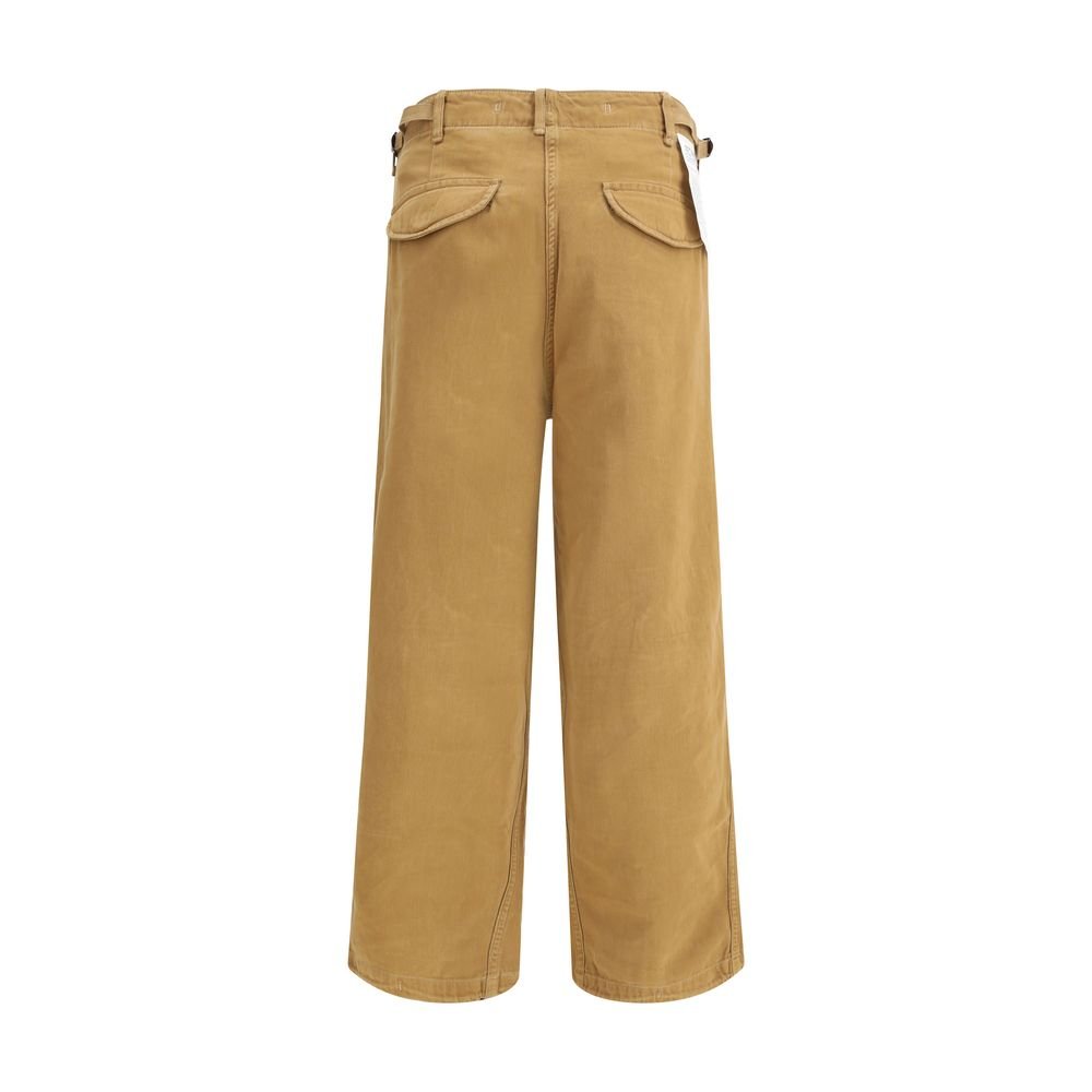 Brown Cotton Cargo Pants - TIZZIL