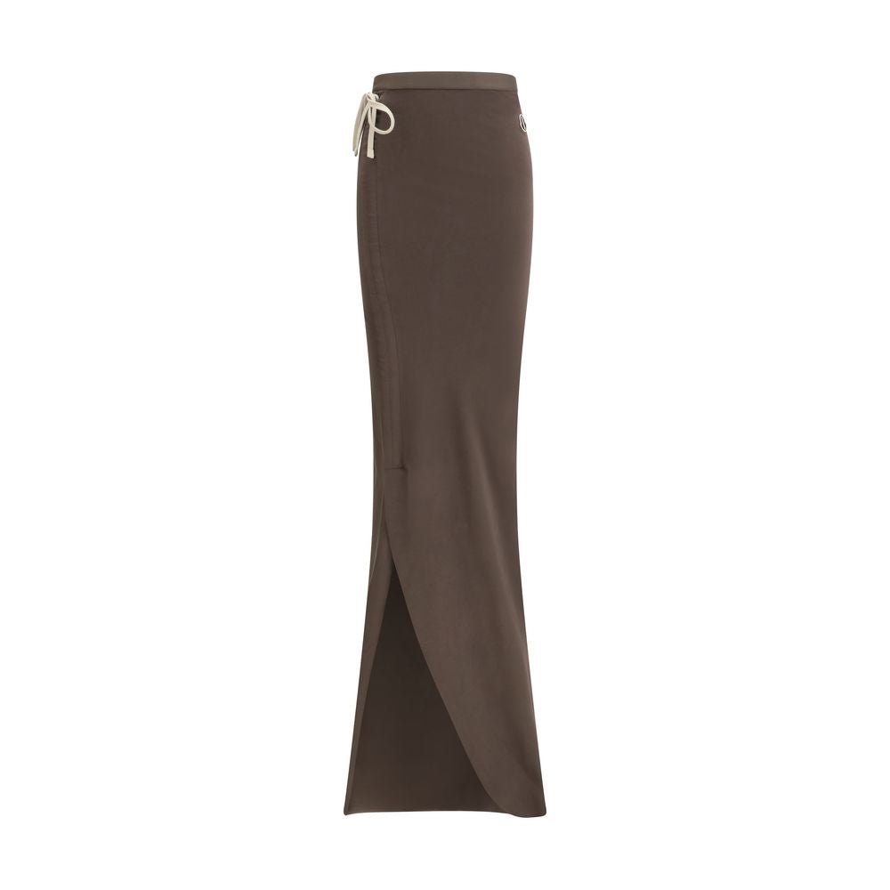Brown Cotton Long Skirt - TIZZIL