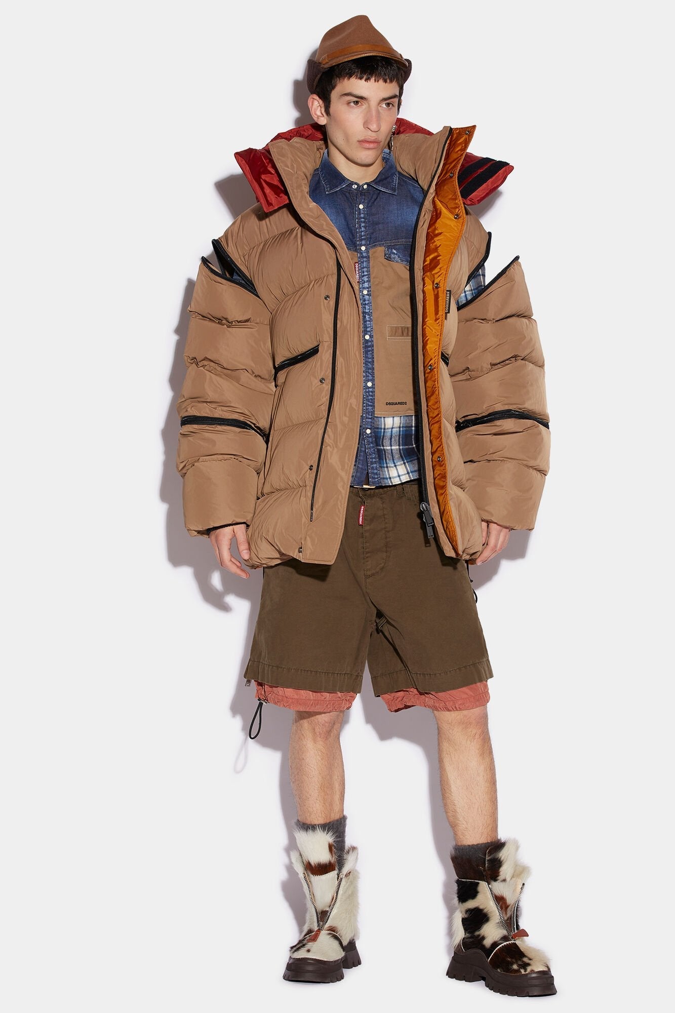 Brown Fibres Full - Length Jacket - TIZZIL