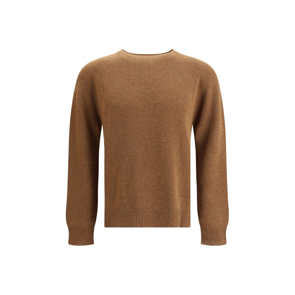 Brown Fleece Wool Sweatshirt - TIZZIL