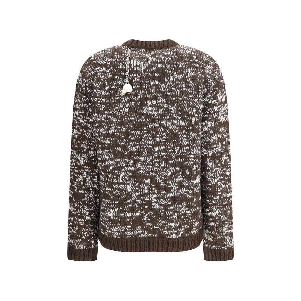 Brown Fleece Wool Sweatshirt - TIZZIL