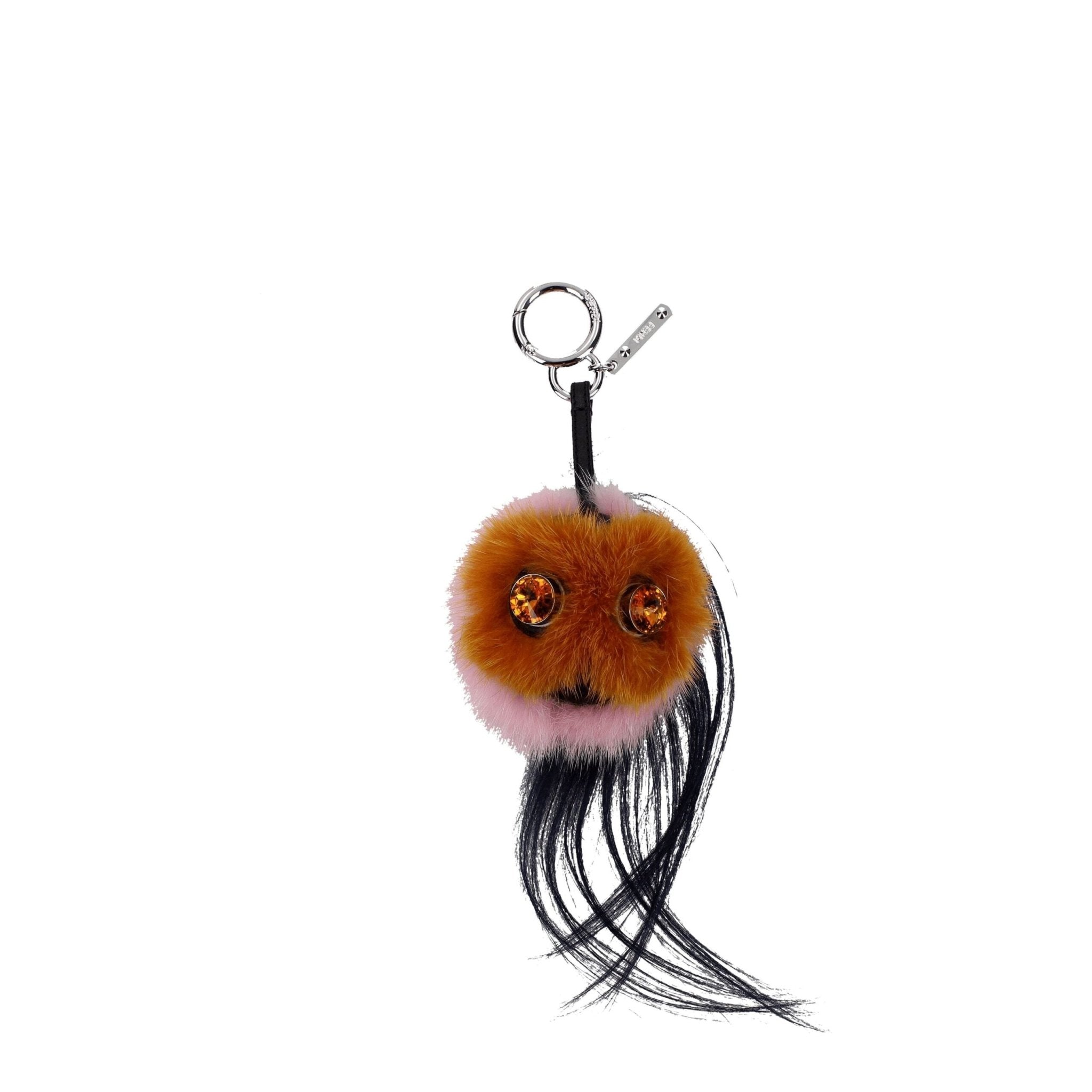 Brown Fur Keychain - TIZZIL