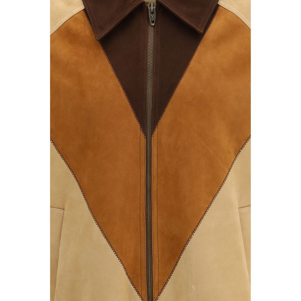 Brown Goatskin Biker Jacket - TIZZIL