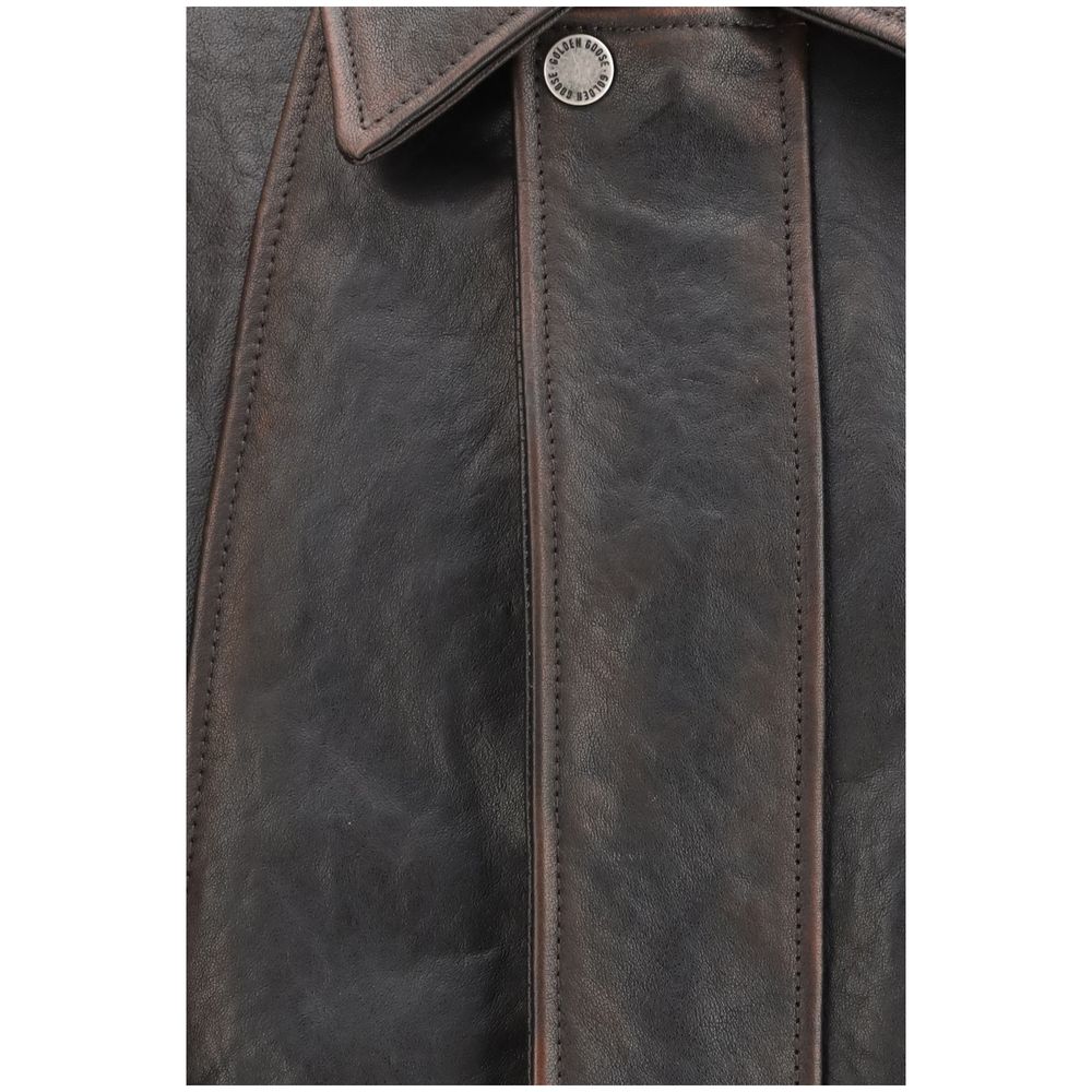 Brown Goatskin Bomber - TIZZIL