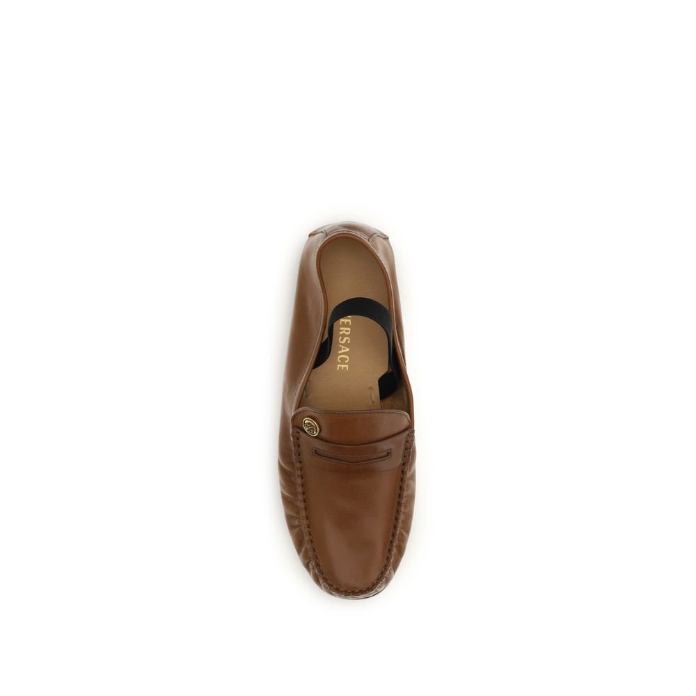 Brown Lamb Ovis Aries Aries Slip - On Loafers - TIZZIL