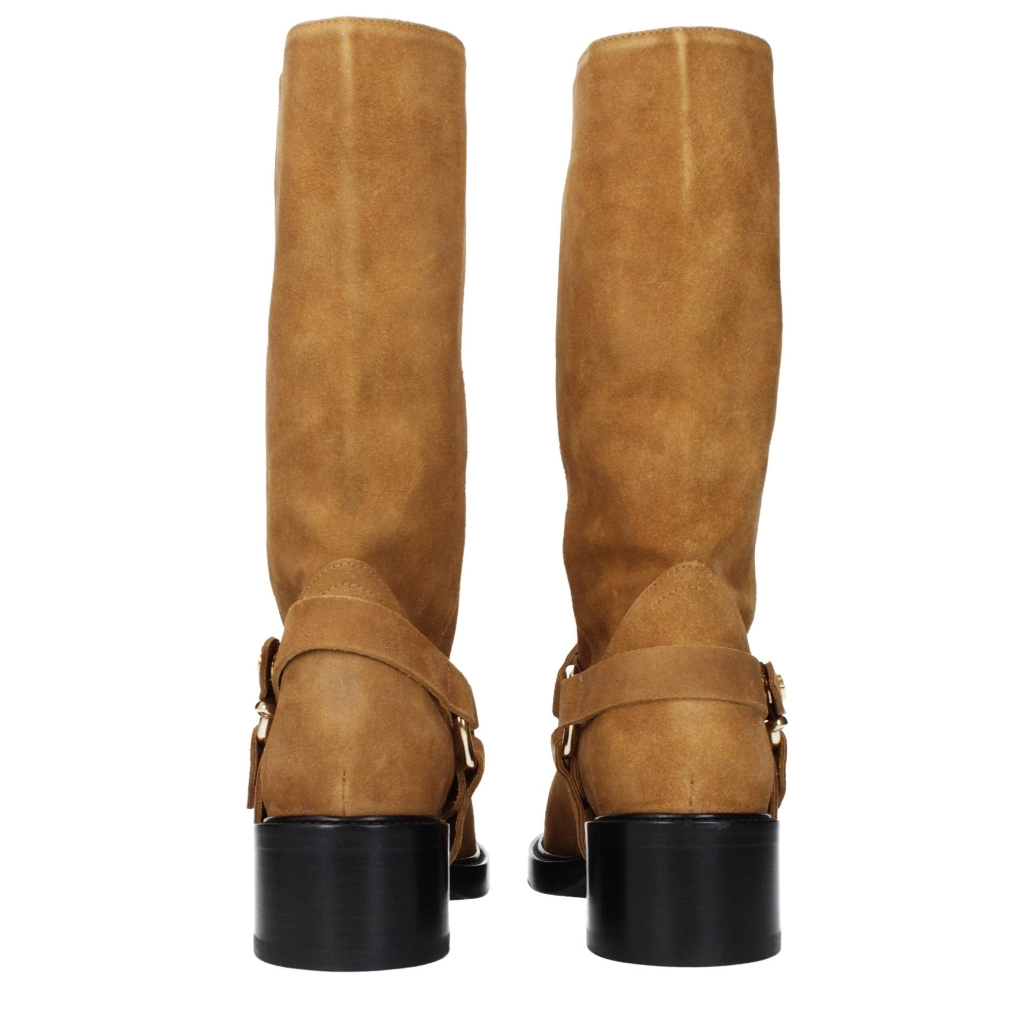 Brown Leather Ankle Boots - TIZZIL