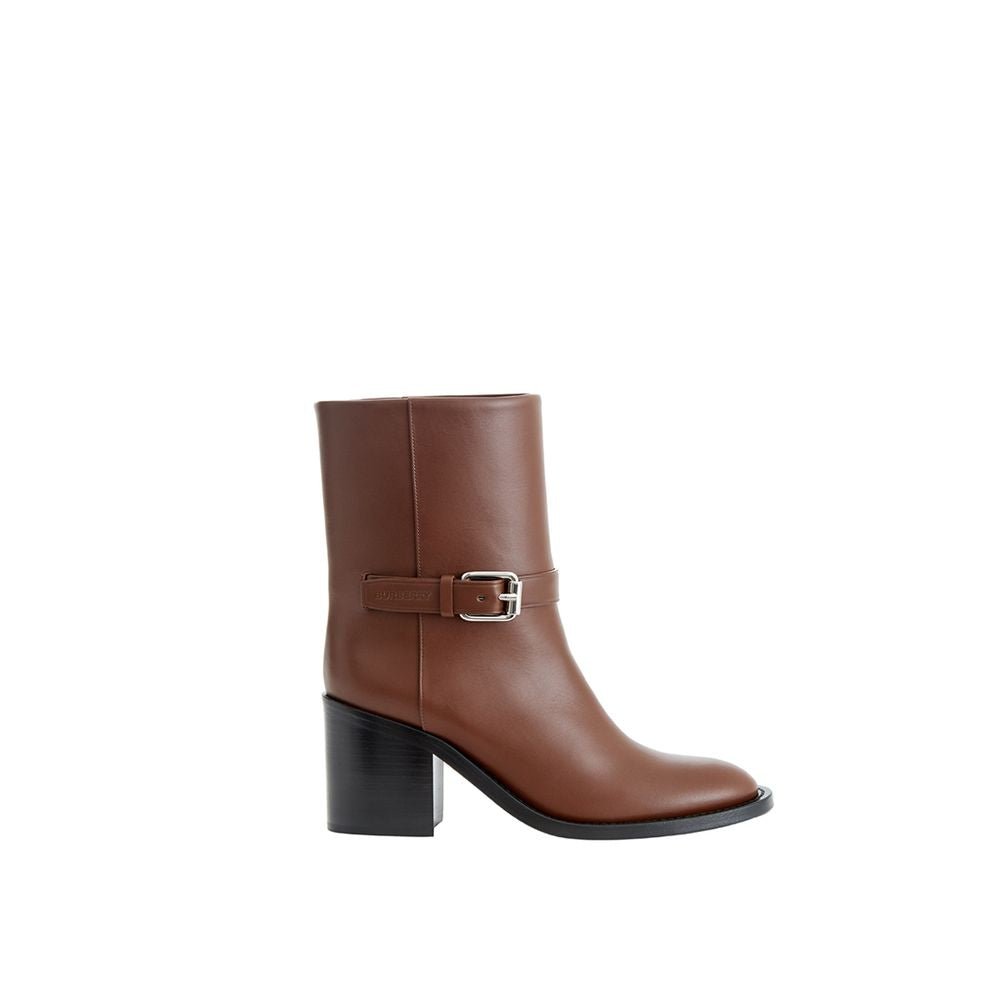 Brown Leather Ankle Boots - TIZZIL
