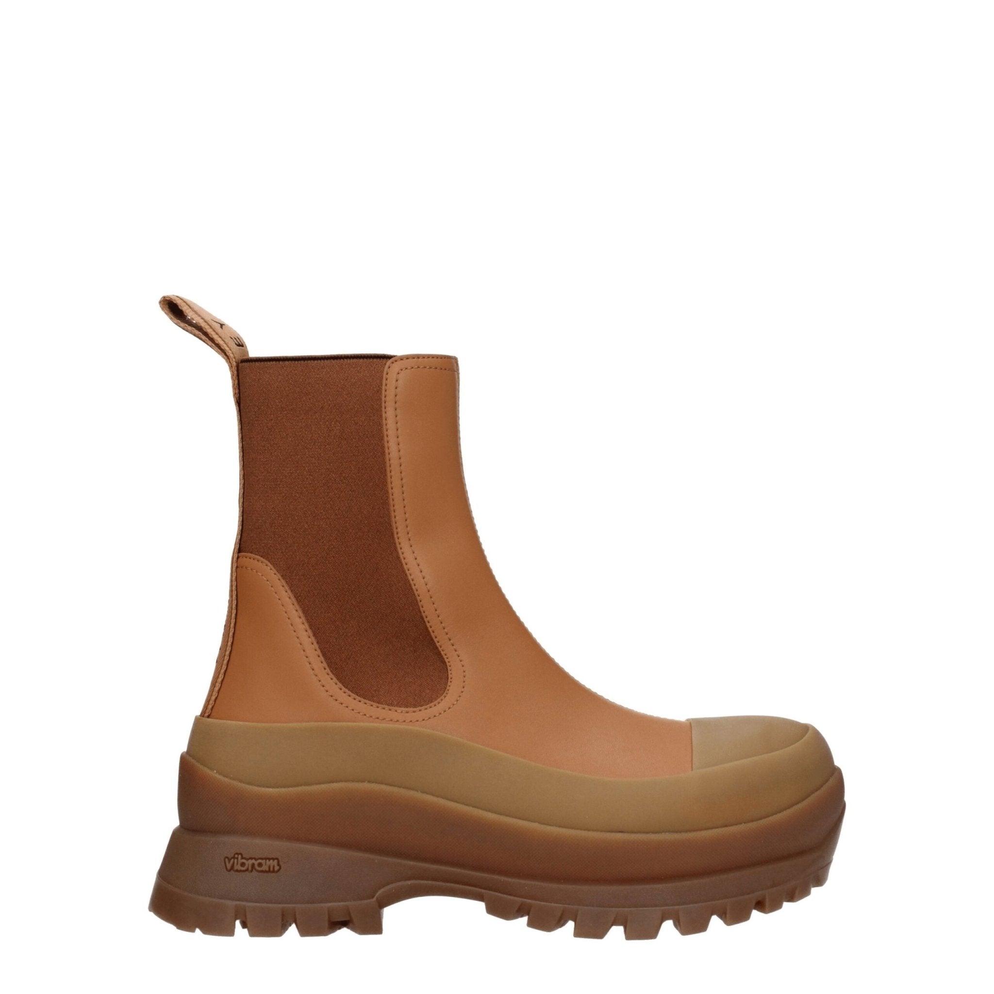 Brown Leather Ankle Boots - TIZZIL