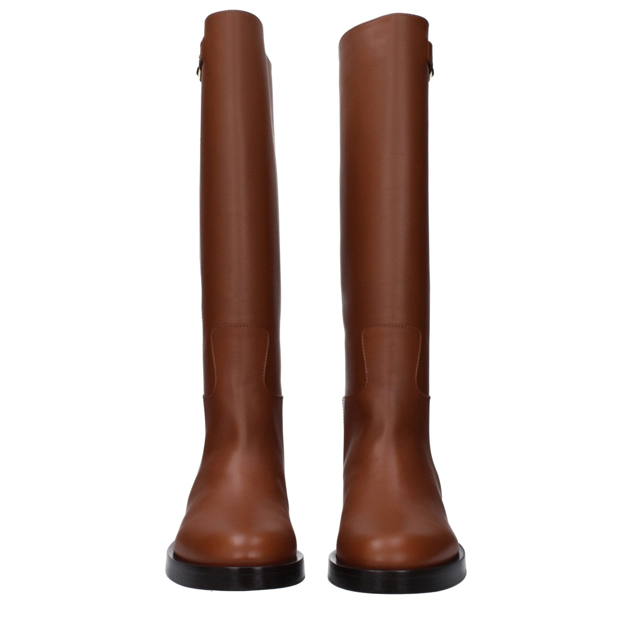 Brown Leather Boots - TIZZIL