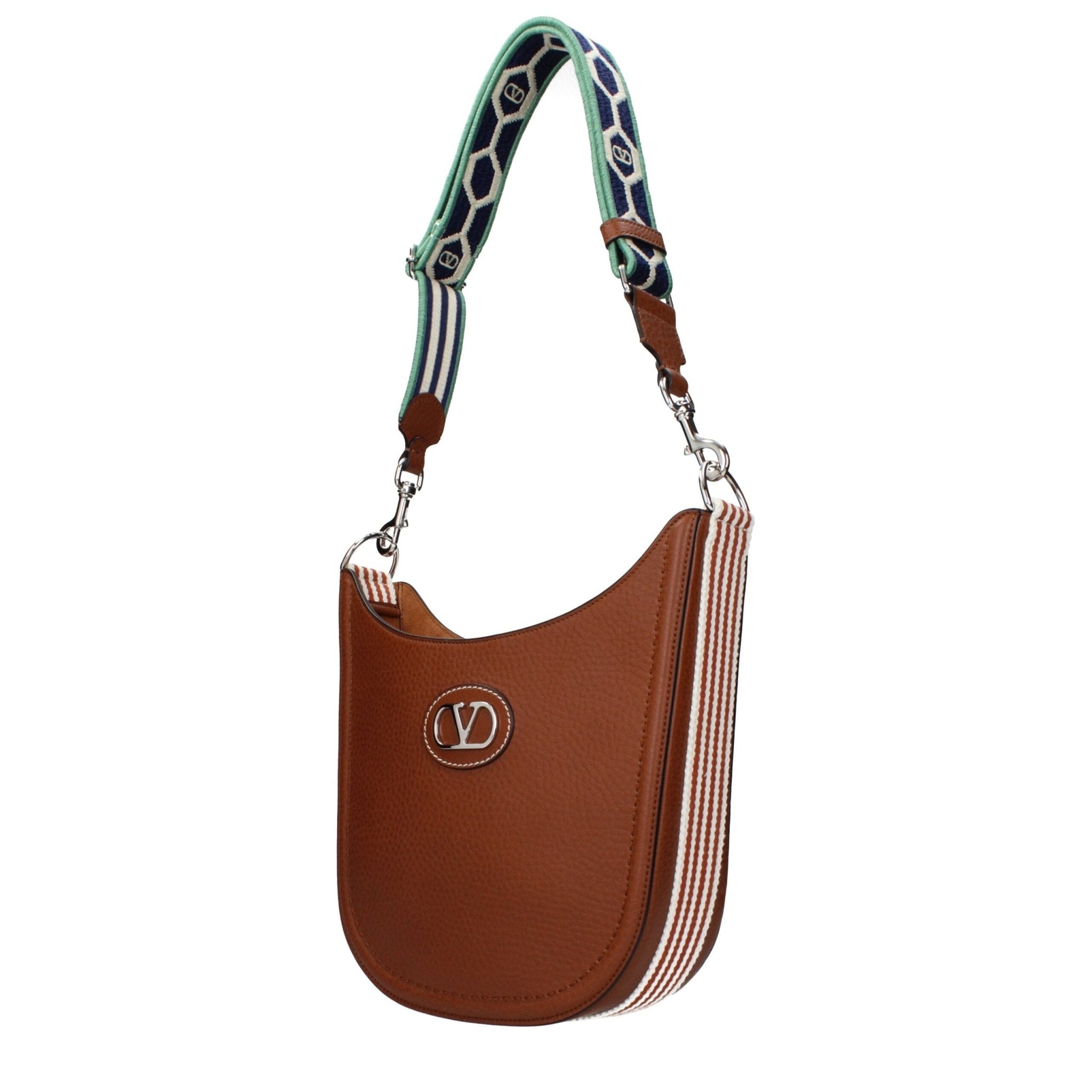 Brown Leather Crossbody Bag - TIZZIL