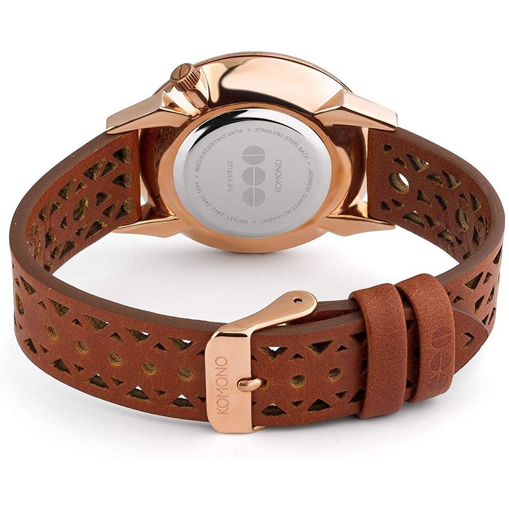 Brown Leather Dress Watch - TIZZIL