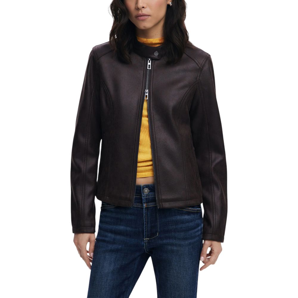 Brown Leather Jacket - TIZZIL