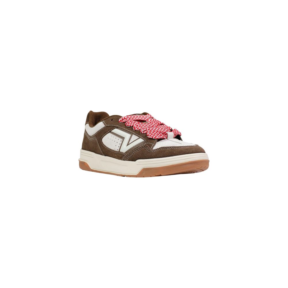 Brown Leather Low Top Sneakers - TIZZIL