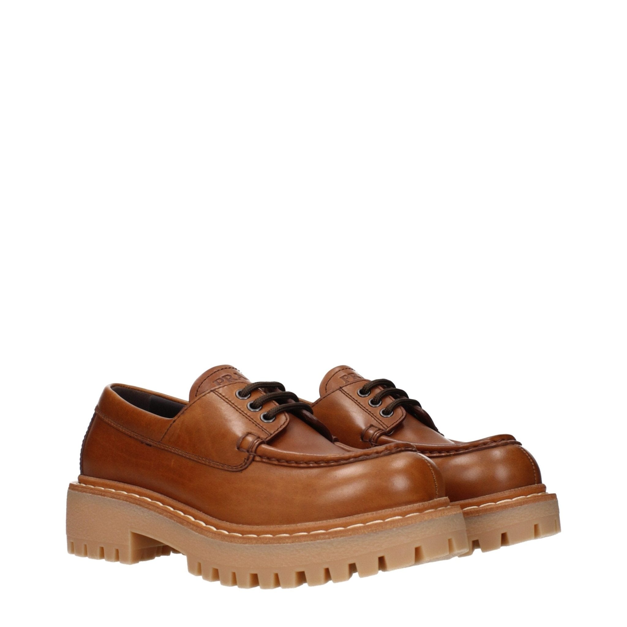 Brown Leather Oxfords And Derbies - TIZZIL