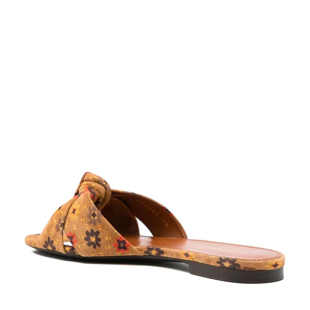 Brown Leather Slides - TIZZIL
