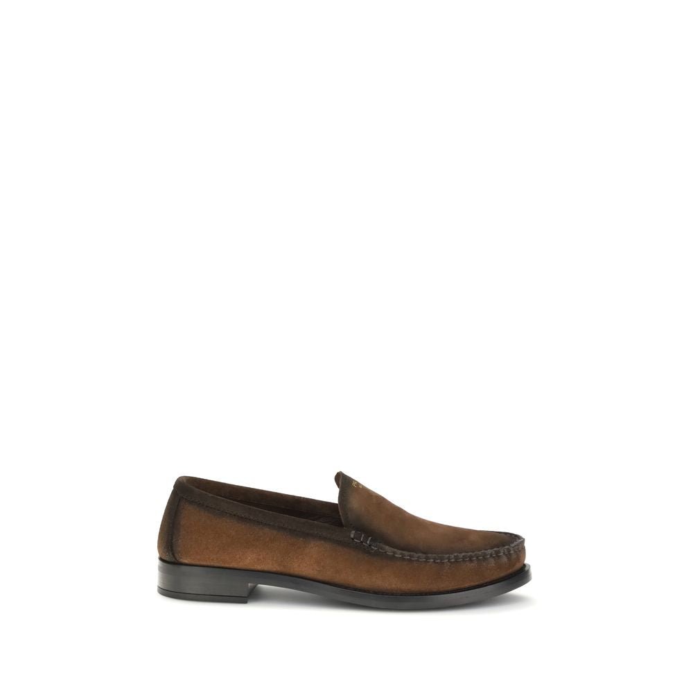 Brown Leather Slip - On Loafers - TIZZIL