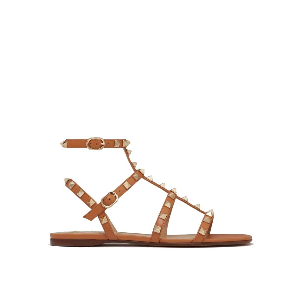 Brown Leather Strap - On Sandals - TIZZIL