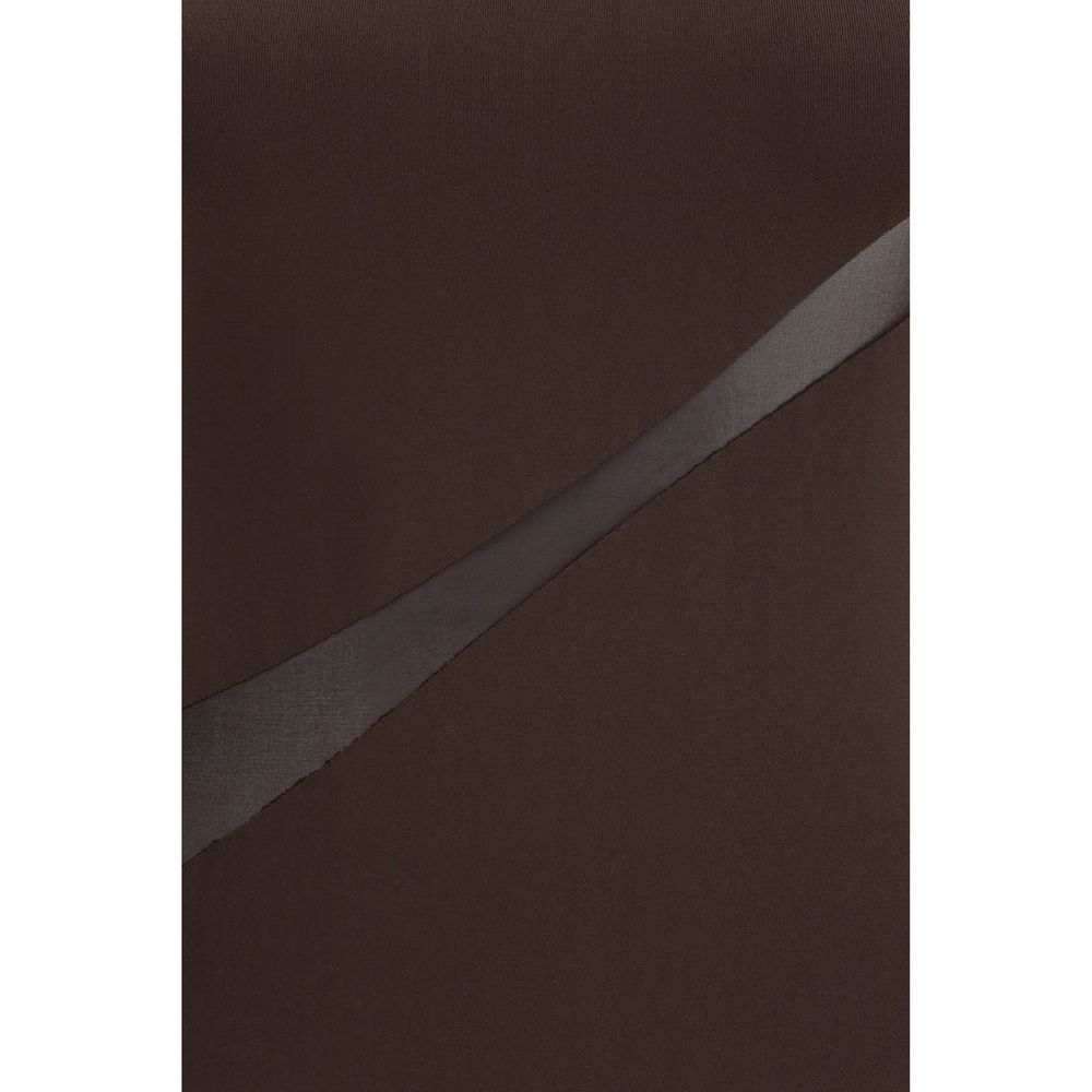 Brown Polyamide Bodysuit - TIZZIL