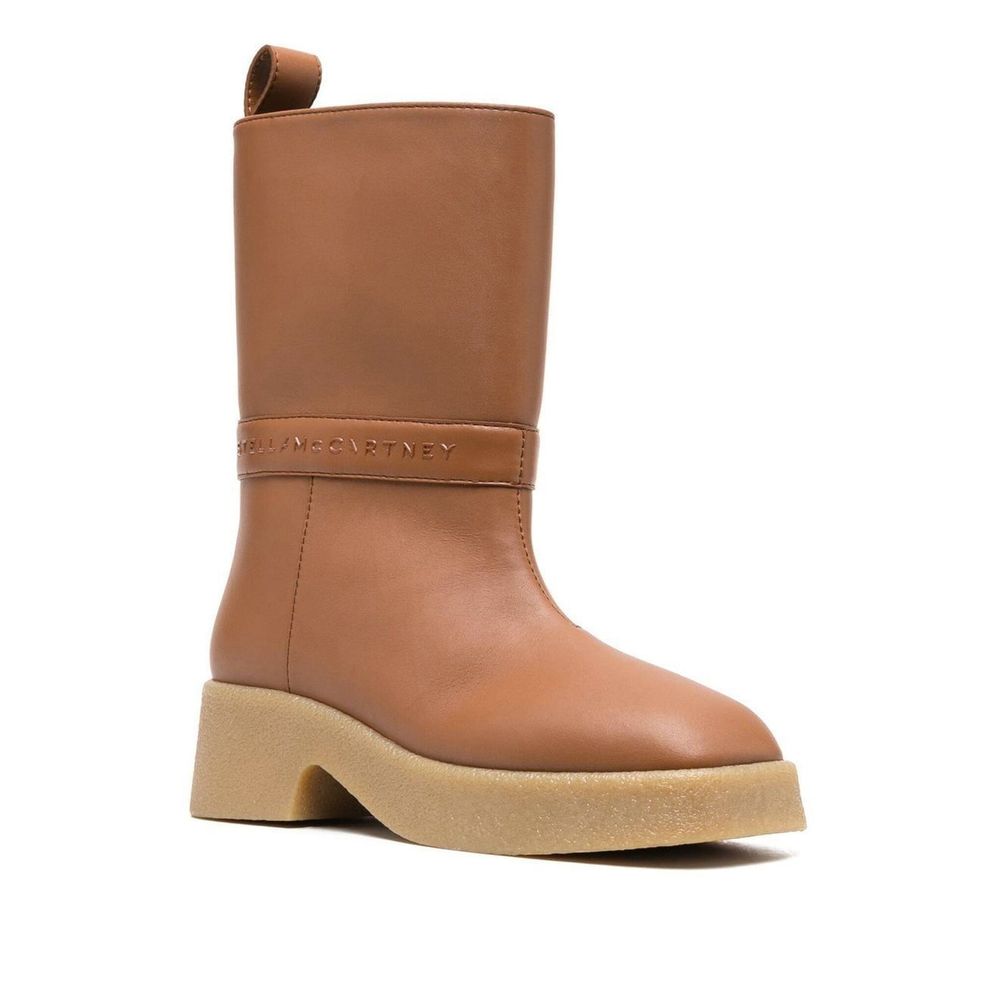 Brown Polyethylene Ankle Boots - TIZZIL