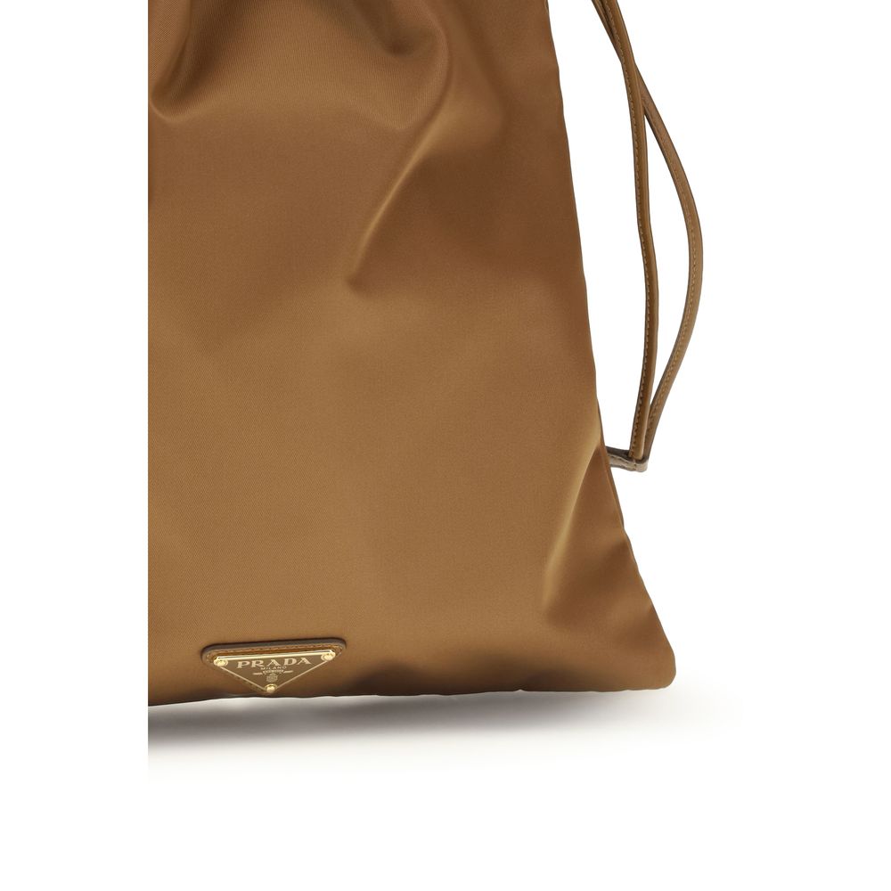 Brown Recycled Polyamide Shoulder Bag - TIZZIL