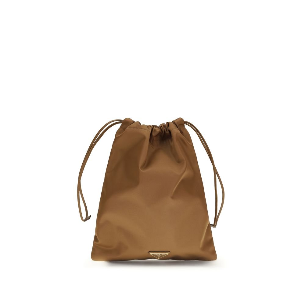Brown Recycled Polyamide Shoulder Bag - TIZZIL