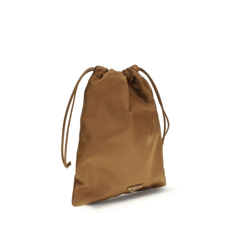 Brown Recycled Polyamide Shoulder Bag - TIZZIL