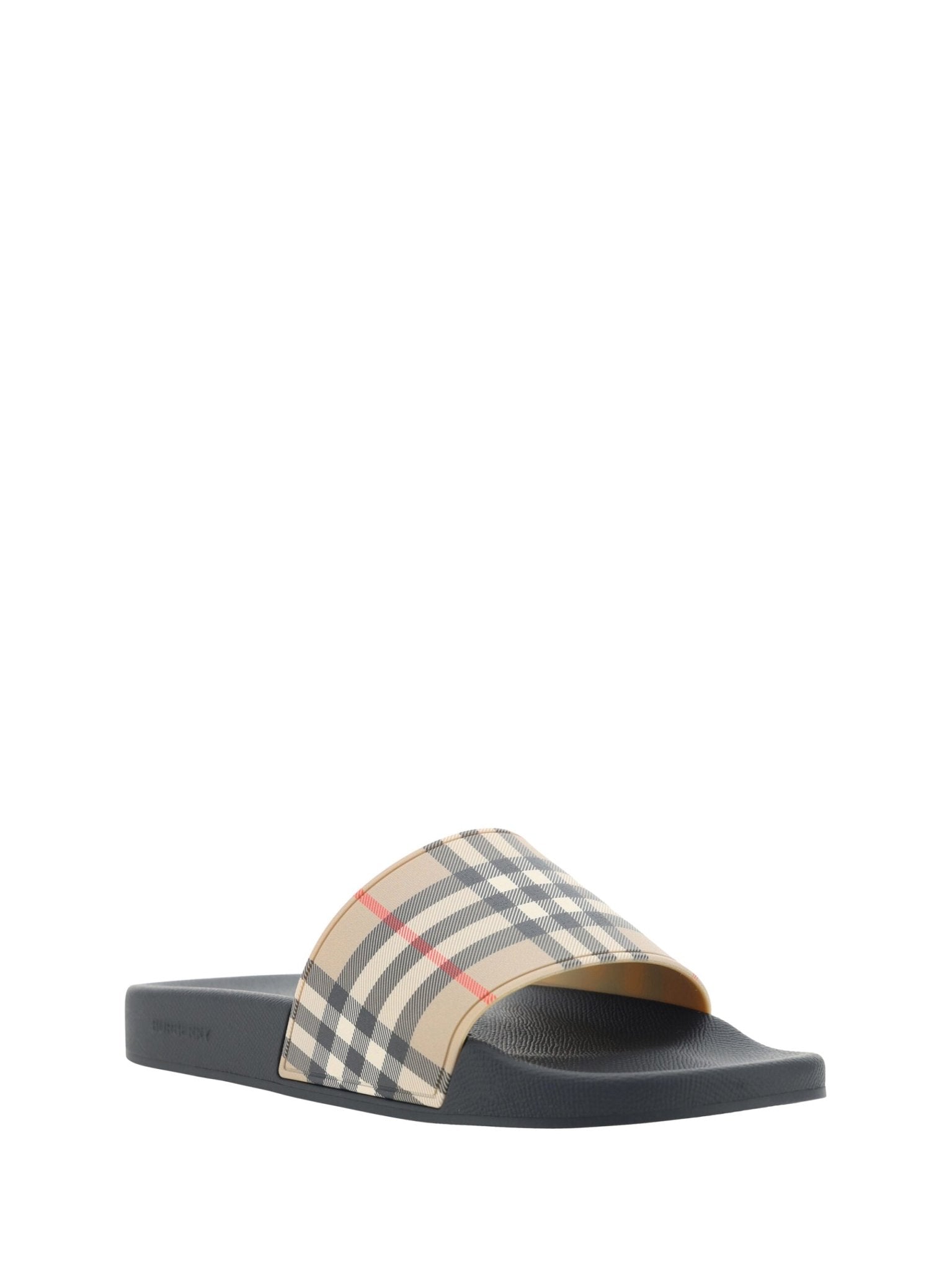 Brown Rubber Slides Sandals - TIZZIL