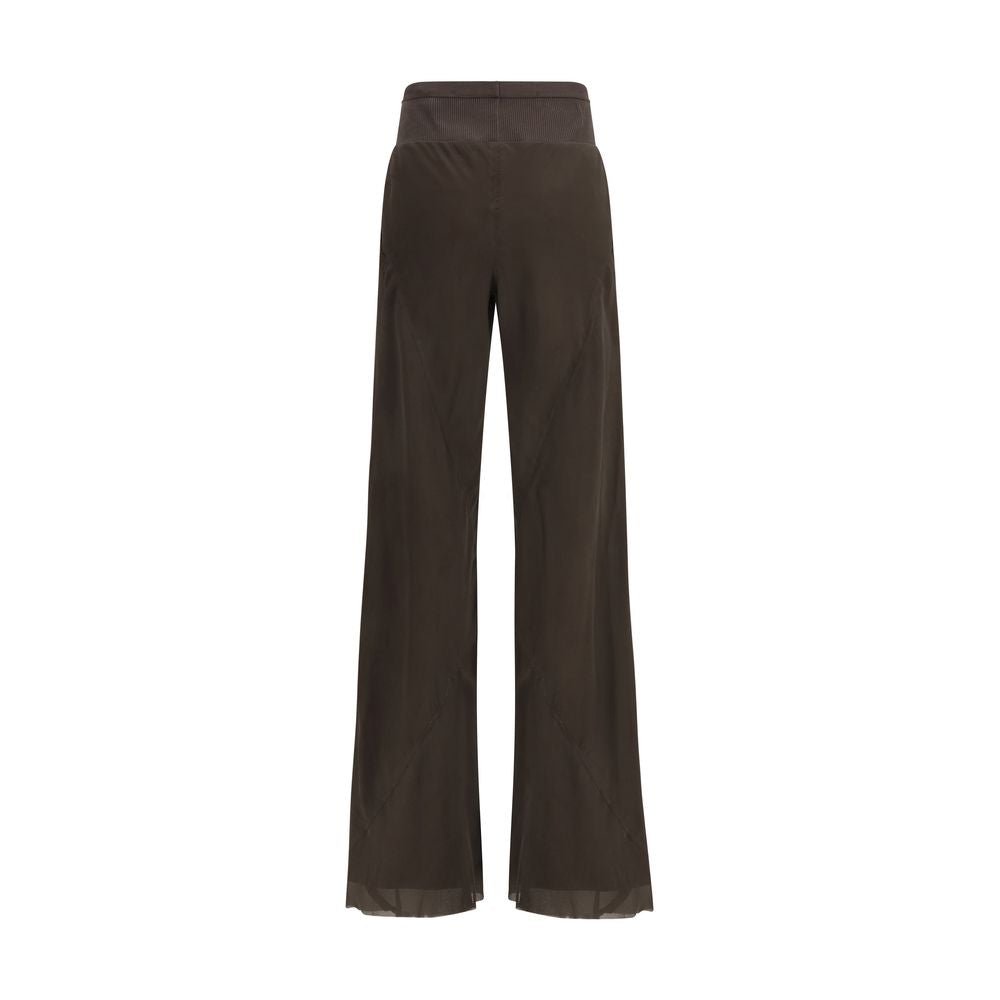 Brown Silk Casual Pants - TIZZIL