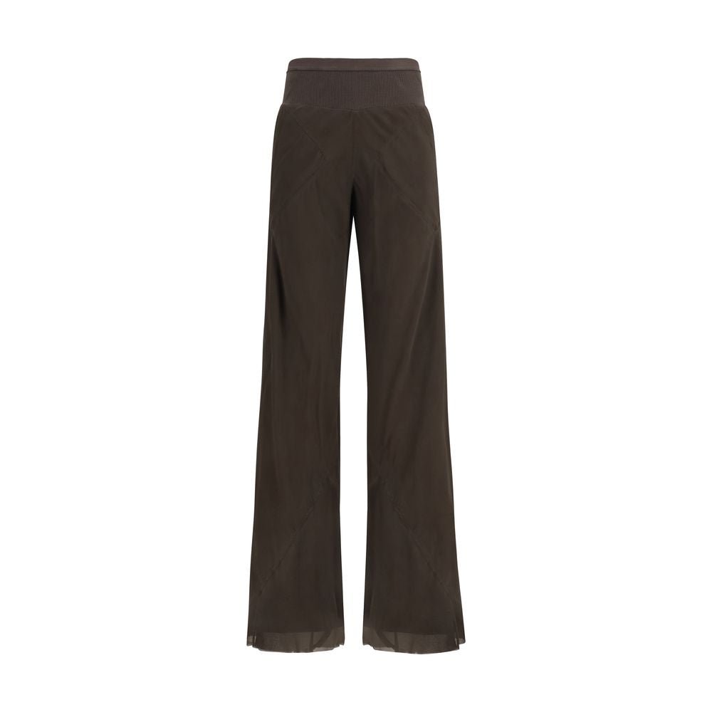 Brown Silk Casual Pants - TIZZIL