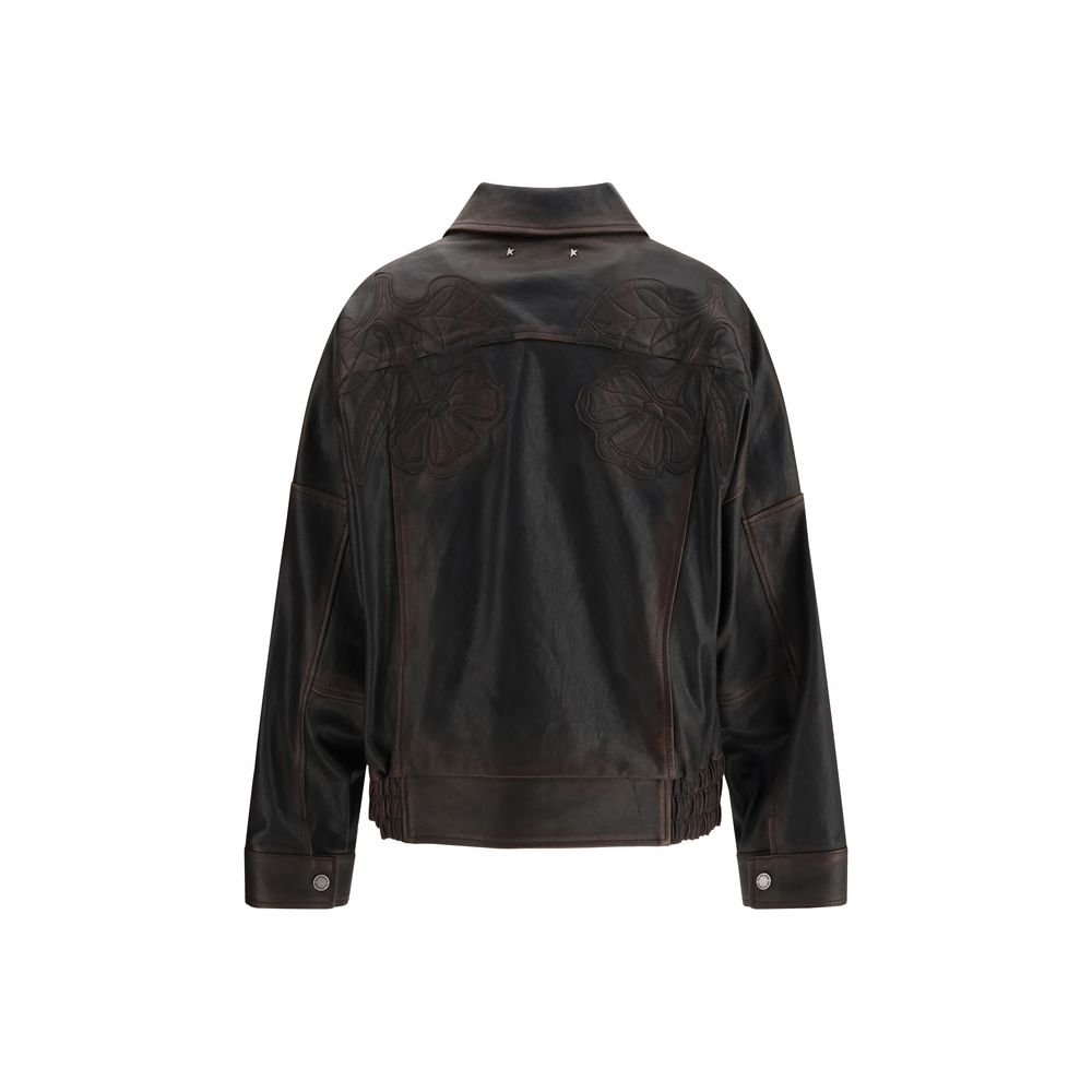 Brown Viscose Bomber - TIZZIL