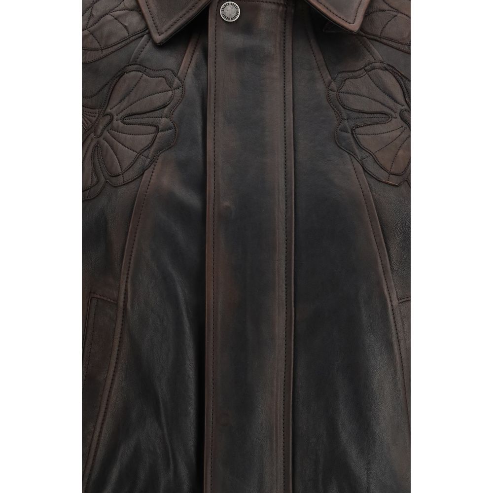Brown Viscose Bomber - TIZZIL