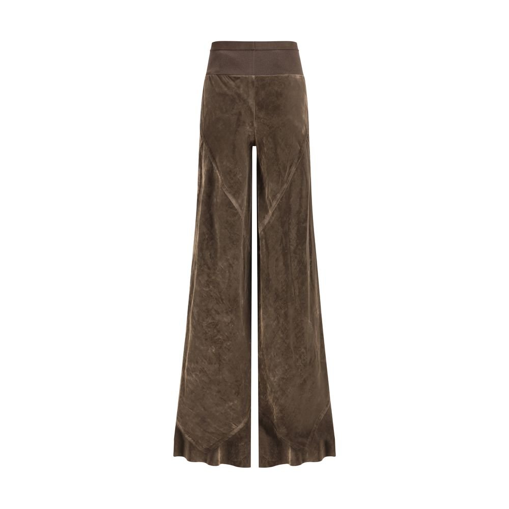 Brown Viscose Casual Pants - TIZZIL