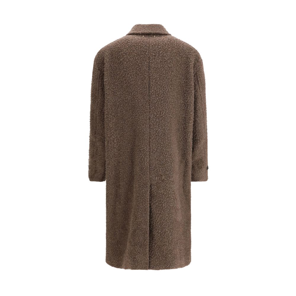 Brown Viscose Coat - TIZZIL