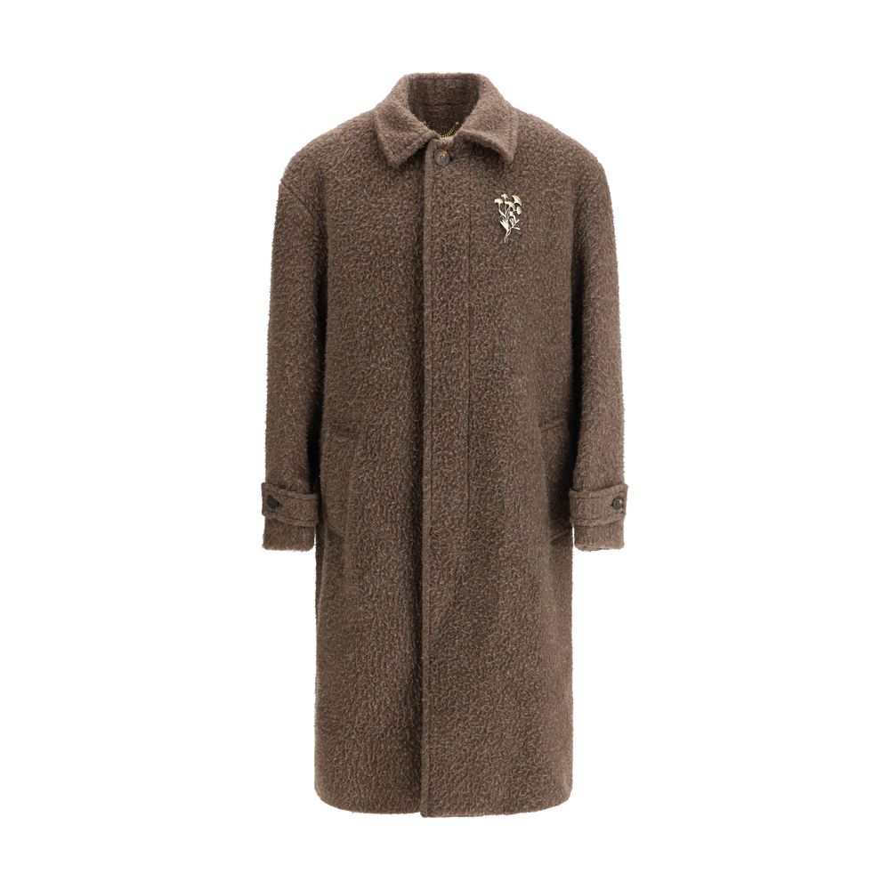 Brown Viscose Coat - TIZZIL