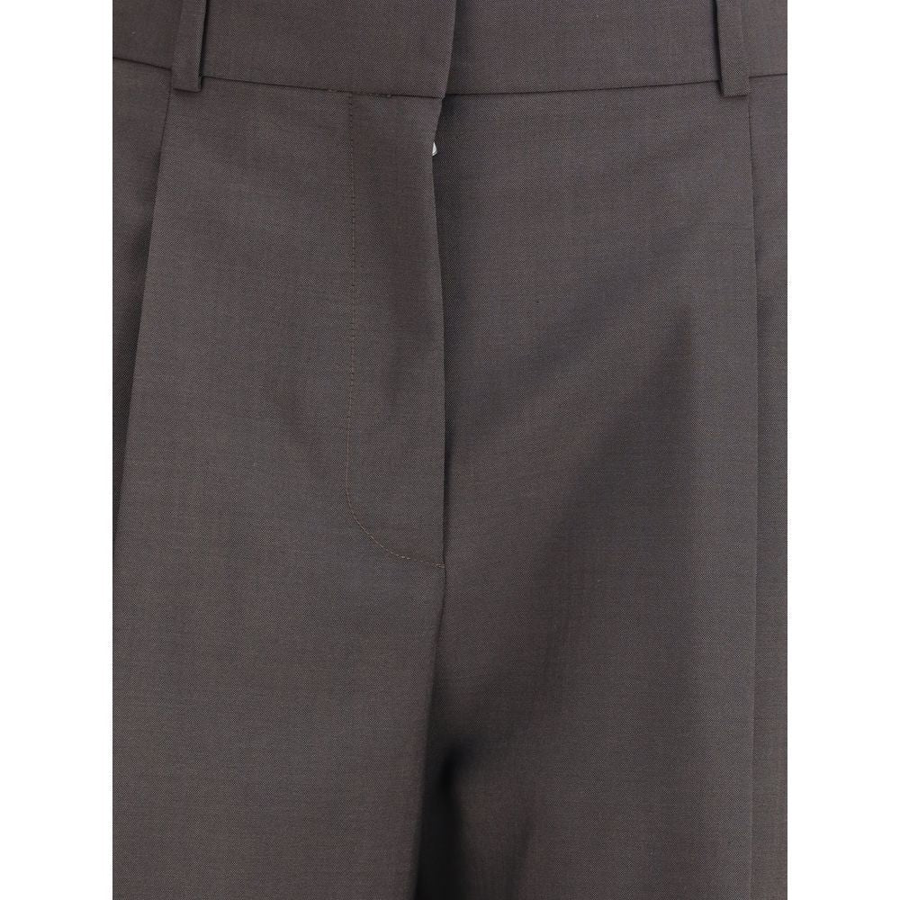Brown Wool Dress Pants - TIZZIL
