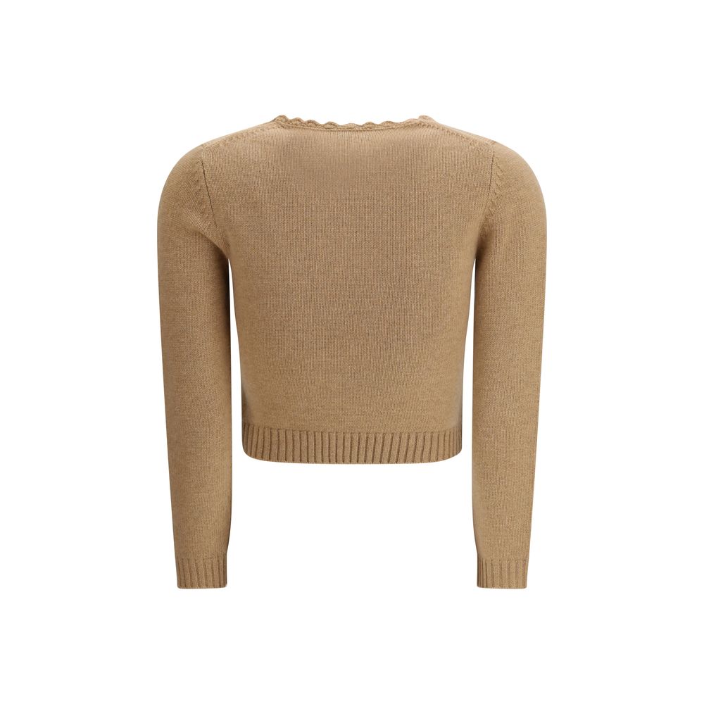 Brown Wool Sweatshirt - TIZZIL